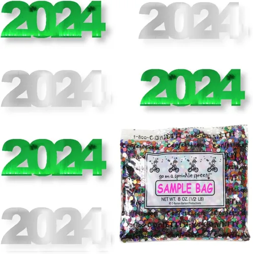 Miniatura 47 de Confetti Year 2024 Negro, Azul Royal Combo - 2 bolsas de media onza (1 oz)