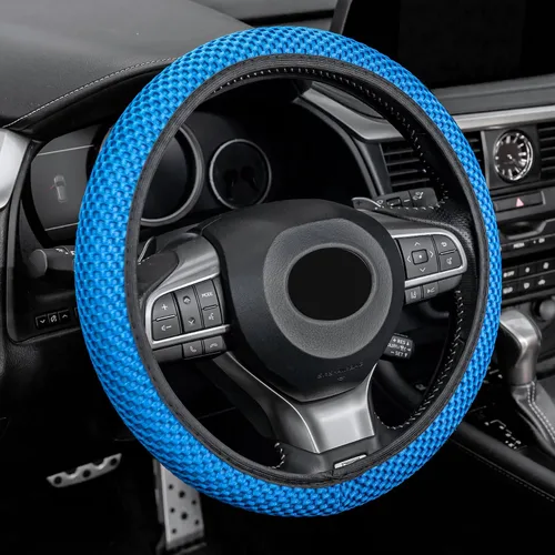 Miniatura 13 de Alpmosn Funda Elástica Extensible para Volante, Microfibra Transpirable de Seda de Hielo, Antideslizante, Accesorios de Interior de Automóvil