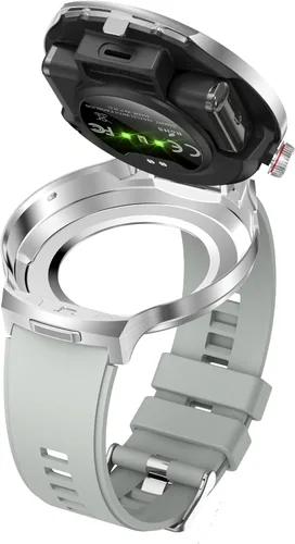Miniatura 3 de Reloj inteligente con auriculares, pantalla HD de 1.85 pulgadas, IP67 impermeable, 100 modos deportivos, llamadas Bluetooth, monitor de frecuencia