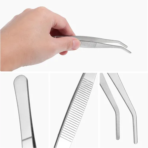 Miniatura 3 de jojofuny 5pcs Succulent Gardening Tweezers Stainless Steel Plant Transplanting Tools for Seedlings Flower Succulent Care Lightweight Portable Hand