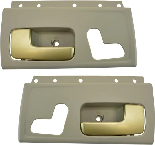 Miniatura 5 de TRQ Juego de 2 manijas de puerta interior trasera cromada y cachemira para Chevy GMC