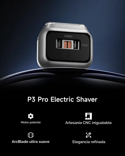 Miniatura 2 de Laifen P3 Pro - Afeitadora eléctrica de 3 cuchillas, motores lineales duales de alta velocidad, 12,000 cortes/minuto, tiempo de funcionamiento