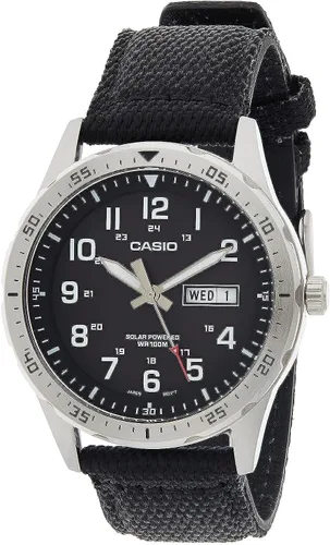 Casio Serie MTPS120L | Reloj analógico unisex | 100M WR | Caja de acero inoxidable | Análogo de 3 manecillas (HR, Min, SEC) | Indicación de la fecha