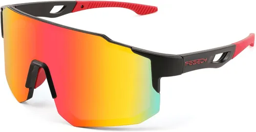 Miniatura 9 de FEISEDY Gafas de sol deportivas para hombres, mujeres y adolescentes - Béisbol, ciclismo, ciclismo UV400 protección B2388 008-negro rosa