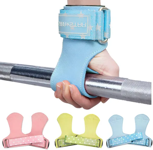 Miniatura 8 de LARA STAR Correas de muñeca de levantamiento de pesas para un máximo agarre de apoyo, correa de elevación para levantamiento de pesas, agarre de Rosa