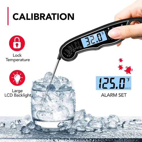Miniatura 4 de TEMOLA Termómetro de carne, termómetro de alimentos de lectura instantánea para cocinar, termómetro digital de alimentos con retroiluminación LCD