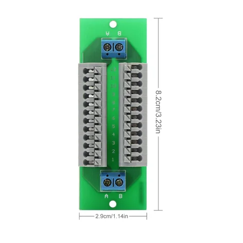 Miniatura 5 de Evemodel Bloque de placa de distribución de energía precableada de 1 x 12 posiciones 2 entradas 2 x 13 salidas para voltaje de CA CC