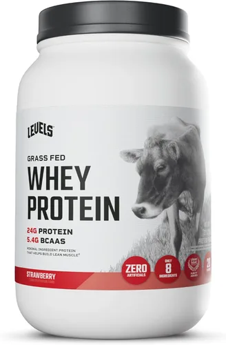 Miniatura 29 de Levels - Polvo de proteína de suero alimentado con pasto, sin artificiales, 24G de proteína, chocolate puro, 5 libras