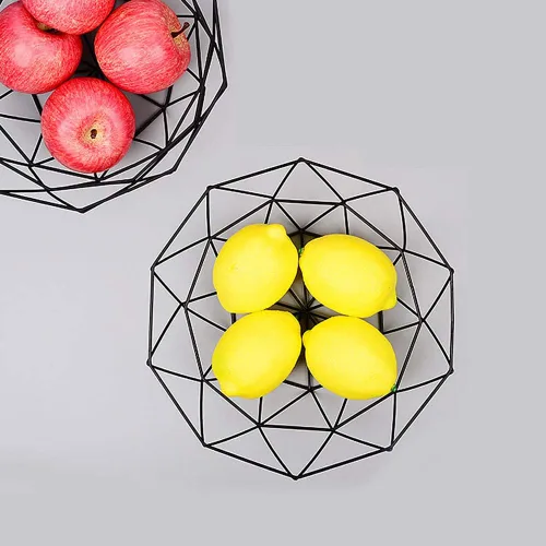 Miniatura 2 de Cesta de frutas para cocina, frutero decorativo para el hogar, verduras y dulces, alambre de metal, soporte para frutas para encimera, centro