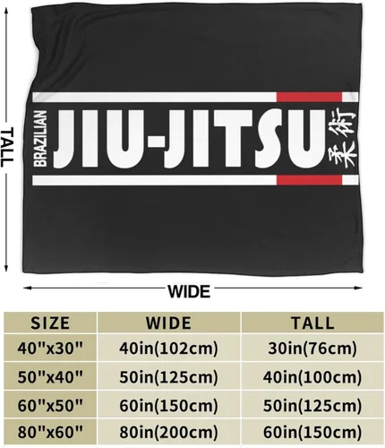 Miniatura 3 de Jiu Jitsu - Manta de franela suave y mullida para sofá, cálida y decorativa