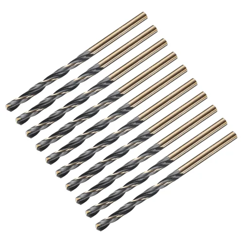 Miniatura 32 de uxcell 24 brocas de vástago recto, 0.118 in, titanio dorado y nitruro negro, acero de alta velocidad (HSS) 4341 con vástago de 0.118 in