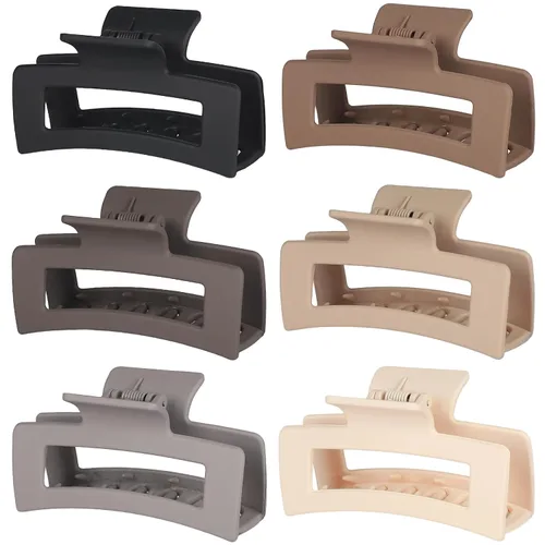 Miniatura 24 de Sisiaipu Pinzas para el Cabello, Pinzas Medianas de 3.5 Pulgadas, Paquete de 6 para Mujeres y Niñas - Accesorios para el Cabello Color Ámbar