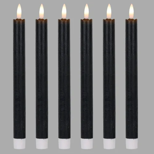 Miniatura 27 de Wondise Velas Cónicas Sin Llama con Control Remoto Temporizador, Candelabros Rojos Cerosos Reales a Batería Velas LED de Mecha 3D para Decoración