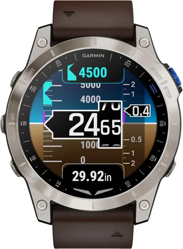 Miniatura 3 de Garmin D2™ Mach 1, reloj inteligente aviador con pantalla táctil con mapa móvil GPS, tiempo de aviación, características de salud y bienestar y más