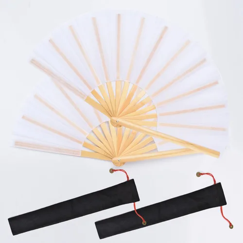 Miniatura 9 de Ventilador de mano plegable con bambú para mujeres y hombres, ventilador de mano chino japonés de bambú para festivales, danza, regalo, actuación