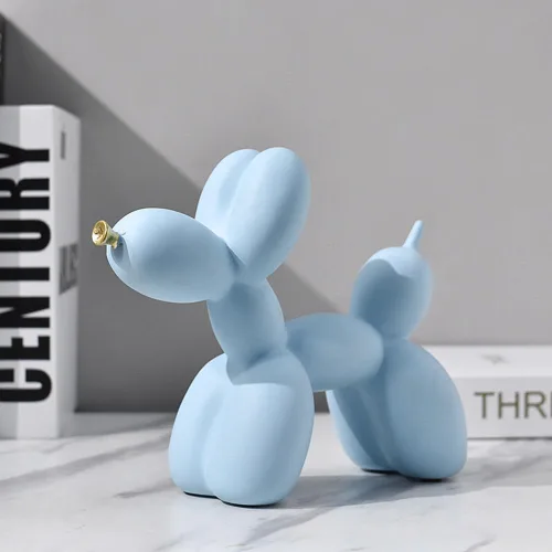 Miniatura 9 de Lindo globo de resina para perro, estatua de animales, adornos para decoración del hogar (negro)