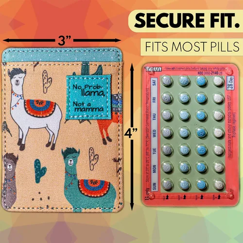 Miniatura 3 de Pastillero anticonceptivo para píldoras anticonceptivas para medicamentos anticonceptivos, soporte para paquetes de hasta 4 x 3 pies (y 2 x 4)