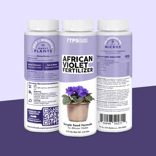 Miniatura 7 de Fertilizante violeta africana – Alimento líquido vegetal para más floraciones, hojas verdes ricas y desarrollo saludable de raíces, 8 onzas