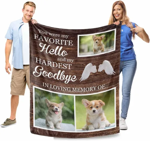 Miniatura 2 de in Loving Memory of Dog - Manta de memoria personalizada de collage de fotos de mascotas, manta suave y manta de 30 x 40 pulgadas, regalo