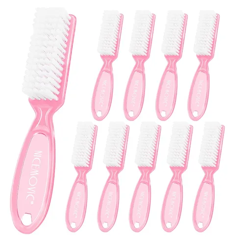 Miniatura 9 de NICEMOVIC 10 cepillos de uñas para limpiar las uñas, cepillo limpiador de uñas con agarre de mango, cepillo limpiador de uñas de mano, herramientas