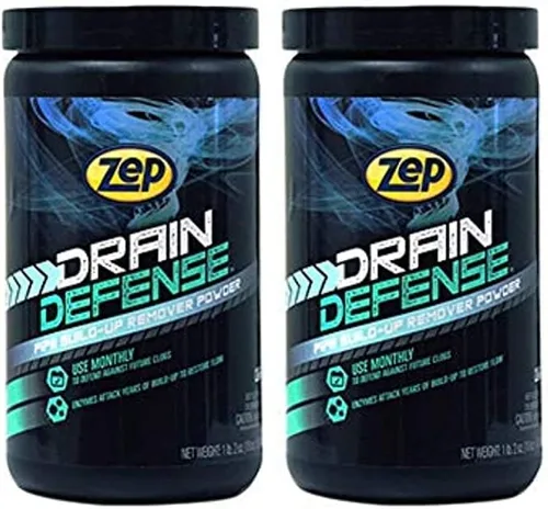 Miniatura 7 de Zep Drain Defense ZDC16 - Limpiador de drenaje enzimático en polvo, 18 onzas, seguro para tuberías y sistemas sépticos, paquete de 1, color blanco