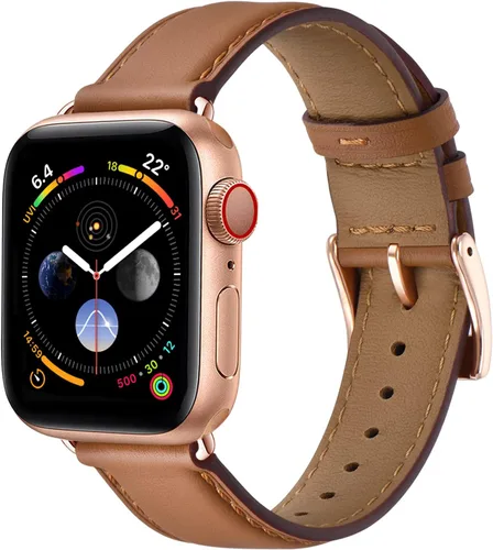 Miniatura 14 de Bandas cuadradas compatibles con Apple Watch de 38 mm, 40 mm, 41 mm, 42 mm, 44 mm, 45 mm, 49 mm, correa de muñeca de cuero genuino para iWatch SE
