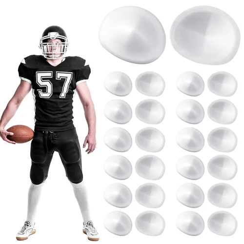 Miniatura 8 de Meooeck 4 pares de rodilleras de baja altura con inserciones blancas ligeras para jóvenes, hombres, mujeres, niños, adultos, fútbol, baloncesto