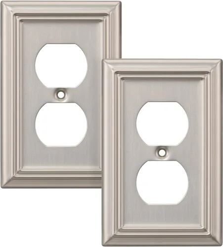 Miniatura 27 de DEWENWILS Paquete de 4 placas de pared de metal, cubierta de interruptor de palanca individual, resistente a la corrosión, níquel cepillado