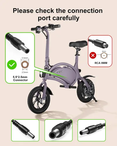 Miniatura 5 de Cargador de scooter eléctrico de 42 V 2A compatible con Jetson Electric Bike JY-420150 para Jetson Bolt/Bolt