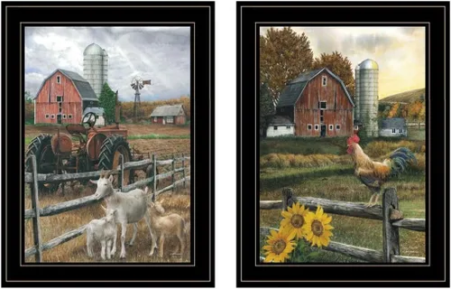 Miniatura 5 de Trendy Decor4U Farm Life by Ed Wargo - Arte de pared con estampado de madera, multicolor