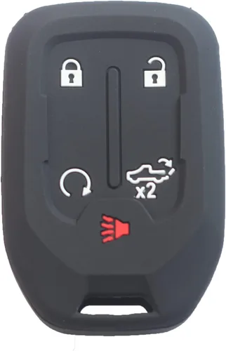 Miniatura 2 de 2 fundas para llavero de 5 botones compatibles con Chevy Silverado, Gris negro, Pequeño
