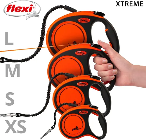 Miniatura 6 de Flexi Xtreme - Correa retráctil para perros de hasta 15 libras, color naranja y negro, extra pequeña, de 9.8 ft, para perros de hasta 15 libras, 33
