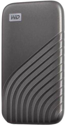 Western Digital 500GB My Passport SSD Unidad de estado sólido externa portátil, Gris, Resistente y Asombrosamente Rápida, Protección por contraseña
