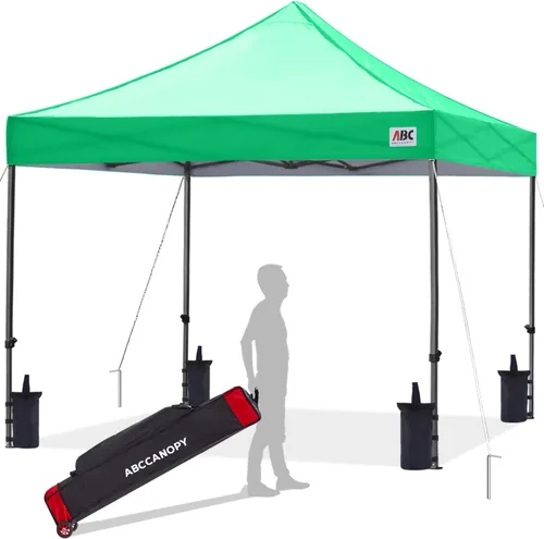 Miniatura 74 de Abccanopy - Carpa de toldo para tienda de campaña comercial instantánea con bolsa de transporte con ruedas, 4 bolsas de arena, Blanco