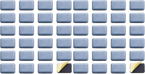 Miniatura 8 de 24 deslizadores de teflón autoadhesivos para muebles, de 1.35 x 0.98 pulgadas, rectangulares para muebles, almohadillas móviles para alfombras