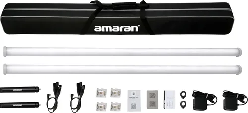 Miniatura 3 de Aputure Amaran PT4c - Kit de 2 luces, tubo de luz de píxeles, tubo LED de 16 píxeles RGBWW, potencia de 32 W (47.2 in/47.2 pulgadas) Amaran T4C
