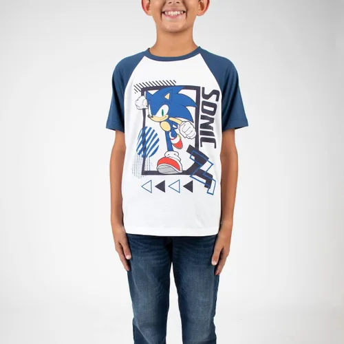 Miniatura 5 de Bioworld Sonic The Hedgehog Characters - Camiseta de manga corta con cuello redondo y manga corta, paquete de 4 camisetas para niño