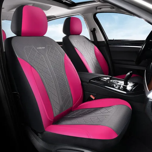 Miniatura 19 de Coverado Fundas de asiento delantero, fundas de asiento beige, 2 asientos, protectores de cuero para automóvil, paquete de 2, fundas de asiento