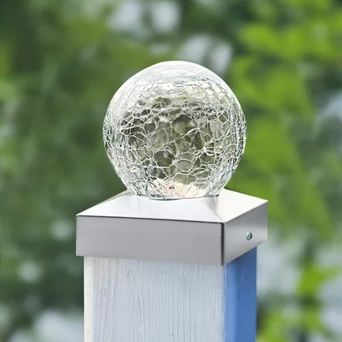 Miniatura 2 de SUNNYPARK Luces solares para poste – Luz para poste al aire libre para decoración de valla o patio jardín – Tapas de bolas de observación Blanco frío