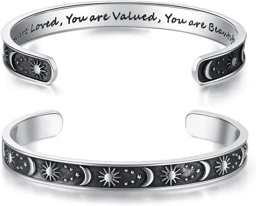 TONY & SANDY - Brazaletes motivacionales para mujeres, adolescentes o niñas, regalos de cumpleaños personalizados para mamá, hija, hermana o amigas,
