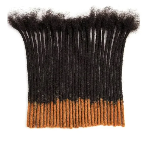 Miniatura 28 de Extensiones de cabello humano con 10 hebras de 6 pulgadas, 100 % hechas a mano, extensiones permanentes de rastas para mujeres y hombres, se pueden