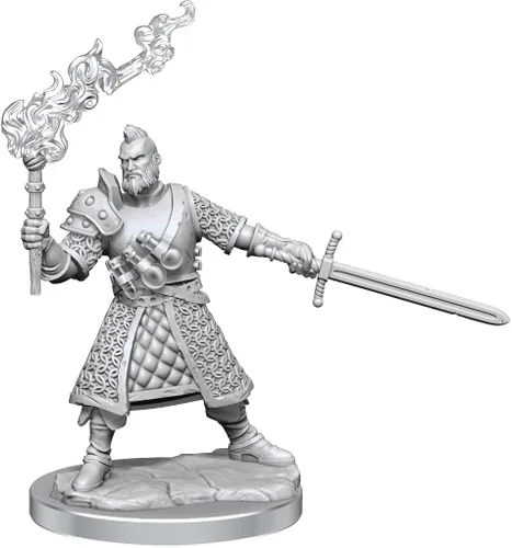 Miniatura 5 de WizKids D&D Frameworks: Human Fighter Male - Sin pintar y sin ensamblar