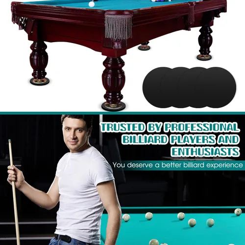Miniatura 5 de Haull Juego de 50 unidades de nivelador de goma para mesa de billar de 3 pulgadas de diámetro, almohadillas de pie (redondas, 0.2 pulgadas de grosor)