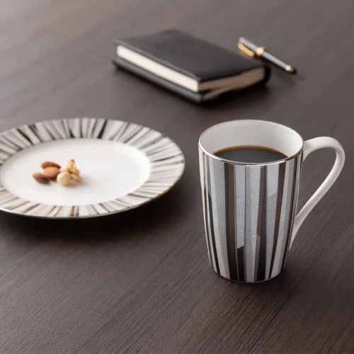 Miniatura 5 de Narumi 50994-2731 Shagreen, 12.8 fl oz (380 cc), negro, patrón moderno y simple, regalo del día del padre, caja de regalo incluida