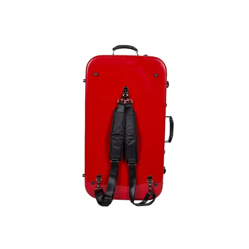 Miniatura 3 de Crossrock Estuche para ukelele de doble tenor, 100% pureza de fibra de vidrio con bloqueo TSA, rojo (CRF2020DTURD)
