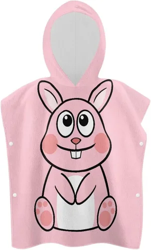 Miniatura 9 de Toalla suave con capucha para baño, piscina, playa, toalla de baño con capucha rosa de alpaca para niño y niña, decoración perfecta para baby shower