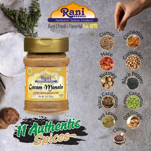 Miniatura 2 de Rani Garam Masala Mezcla india de 11 especias, tarro de PET de 3 onzas (85g) ~ Todo natural, sin sal Vegano Sin colores Sin gluten Sin OGM