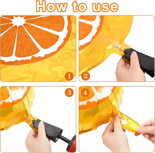Miniatura 3 de Whaline 30 piezas de suministros de decoración de primer cumpleaños naranja Little Cutie número uno, globo de letra UNO, globos naranjas, globos