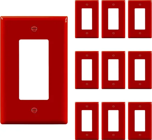 Miniatura 25 de ENERLITES - Placas decorativas de pared para interruptor de luz o toma de corriente, acabado brillante, tamaño intermedio, 2 bandas, 4.88 x 4.92