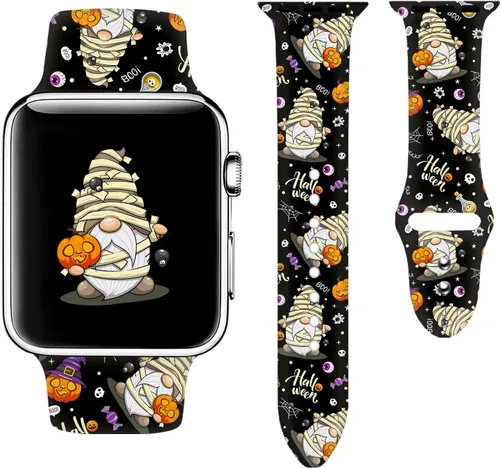 Miniatura 17 de Holidays - Correa de reloj compatible con Apple Watch de 38, 40, 41, 42, 44, 45 y 49 mm para mujeres y hombres, correa deportiva de silicona suave